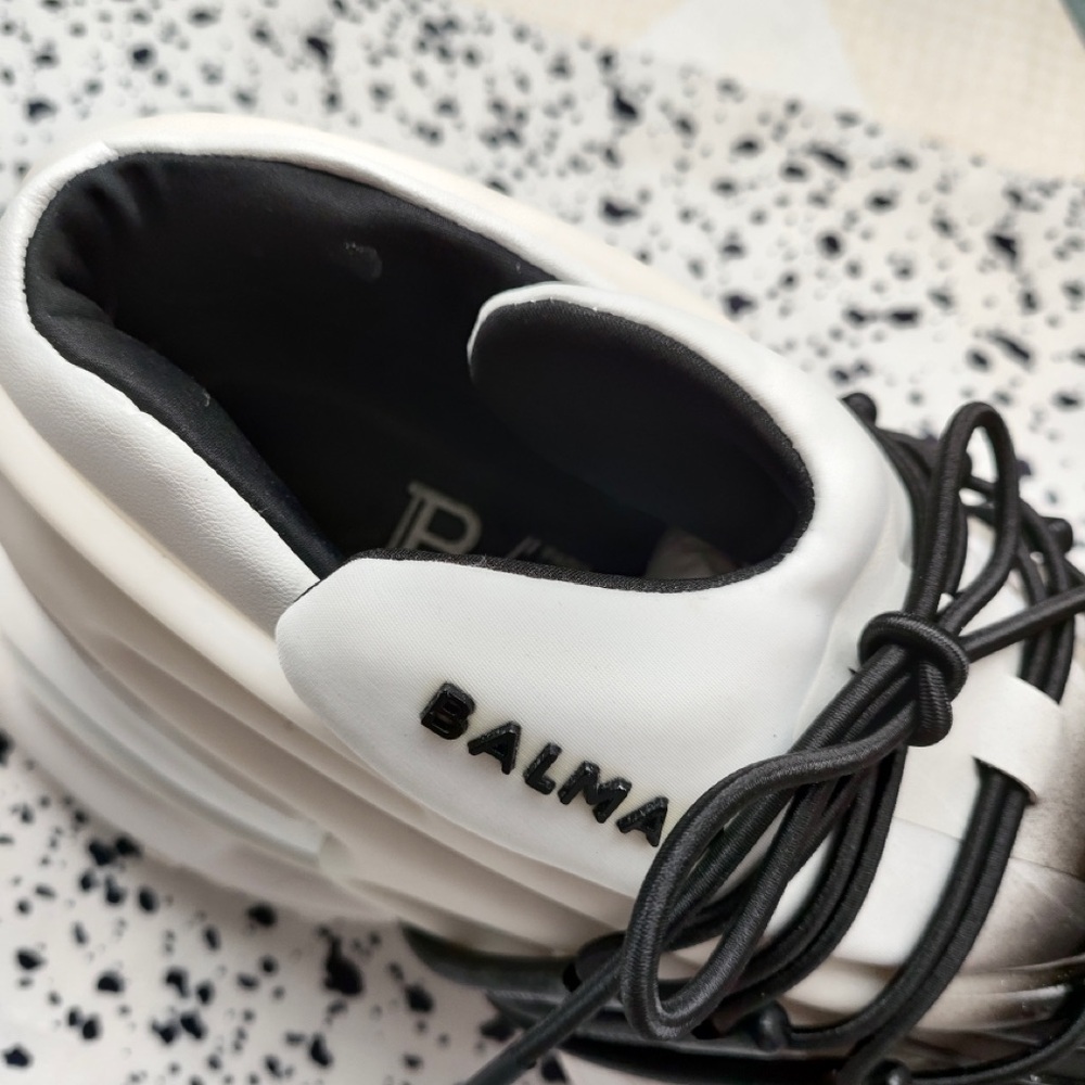 Balmain Black and White Women's Sneakers - Picture 4 of 8
